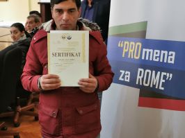 SVEČANA PODELA SERTIFIKATA NAKON ZAVRŠENE OBUKE U OKVIRU PROJEKTA PROmena ZA ROME