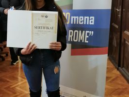 SVEČANA PODELA SERTIFIKATA NAKON ZAVRŠENE OBUKE U OKVIRU PROJEKTA PROmena ZA ROME