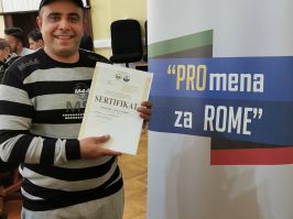 SVEČANA PODELA SERTIFIKATA NAKON ZAVRŠENE OBUKE U OKVIRU PROJEKTA PROmena ZA ROME