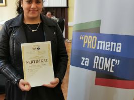 SVEČANA PODELA SERTIFIKATA NAKON ZAVRŠENE OBUKE U OKVIRU PROJEKTA PROmena ZA ROME