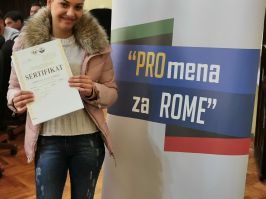SVEČANA PODELA SERTIFIKATA NAKON ZAVRŠENE OBUKE U OKVIRU PROJEKTA PROmena ZA ROME