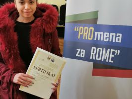 SVEČANA PODELA SERTIFIKATA NAKON ZAVRŠENE OBUKE U OKVIRU PROJEKTA PROmena ZA ROME