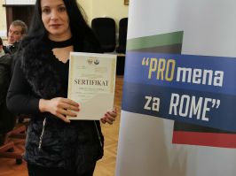 SVEČANA PODELA SERTIFIKATA NAKON ZAVRŠENE OBUKE U OKVIRU PROJEKTA PROmena ZA ROME