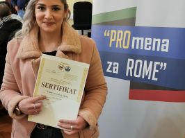 SVEČANA PODELA SERTIFIKATA NAKON ZAVRŠENE OBUKE U OKVIRU PROJEKTA PROmena ZA ROME