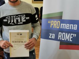 SVEČANA PODELA SERTIFIKATA NAKON ZAVRŠENE OBUKE U OKVIRU PROJEKTA PROmena ZA ROME