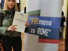 SVEČANA PODELA SERTIFIKATA NAKON ZAVRŠENE OBUKE U OKVIRU PROJEKTA PROmena ZA ROME